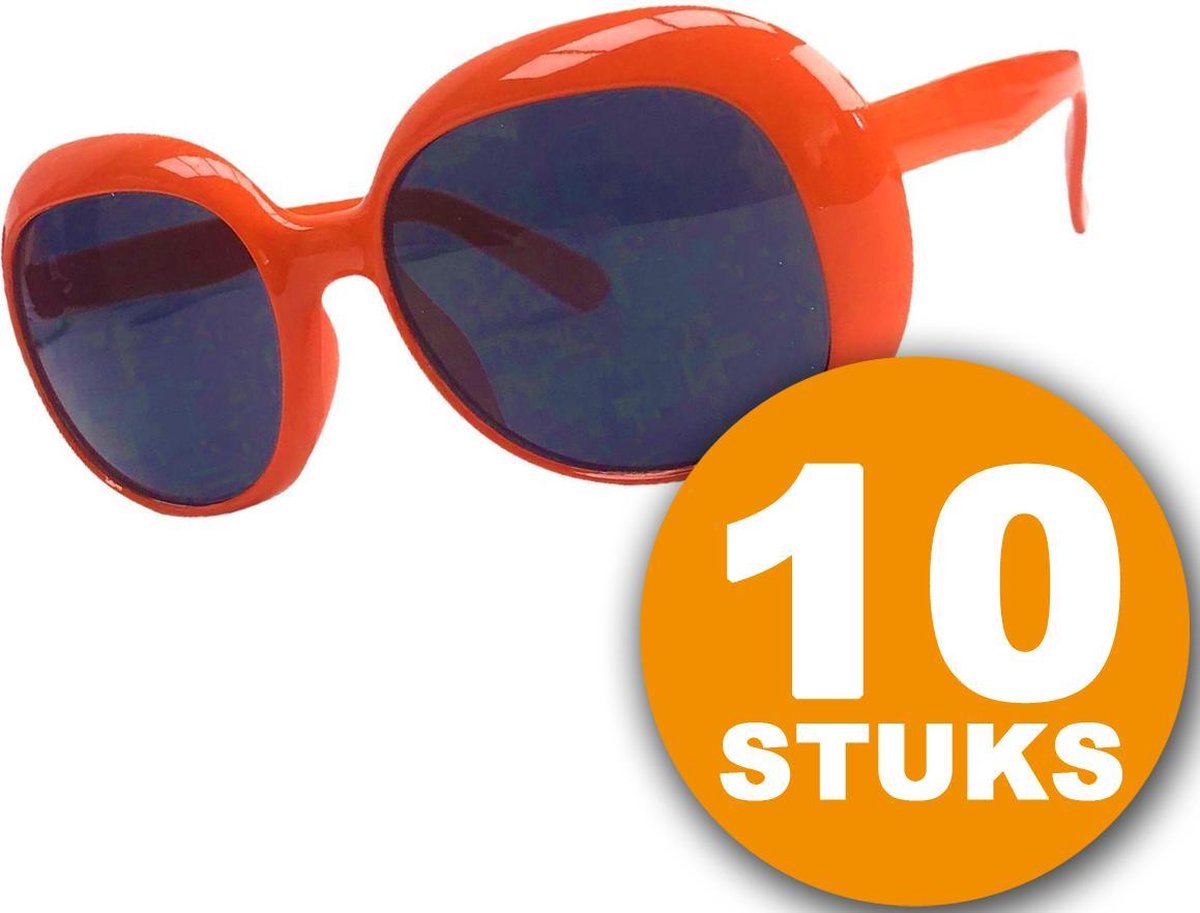 Oranje Feestbril | 10 stuks Oranje Bril Partybril 